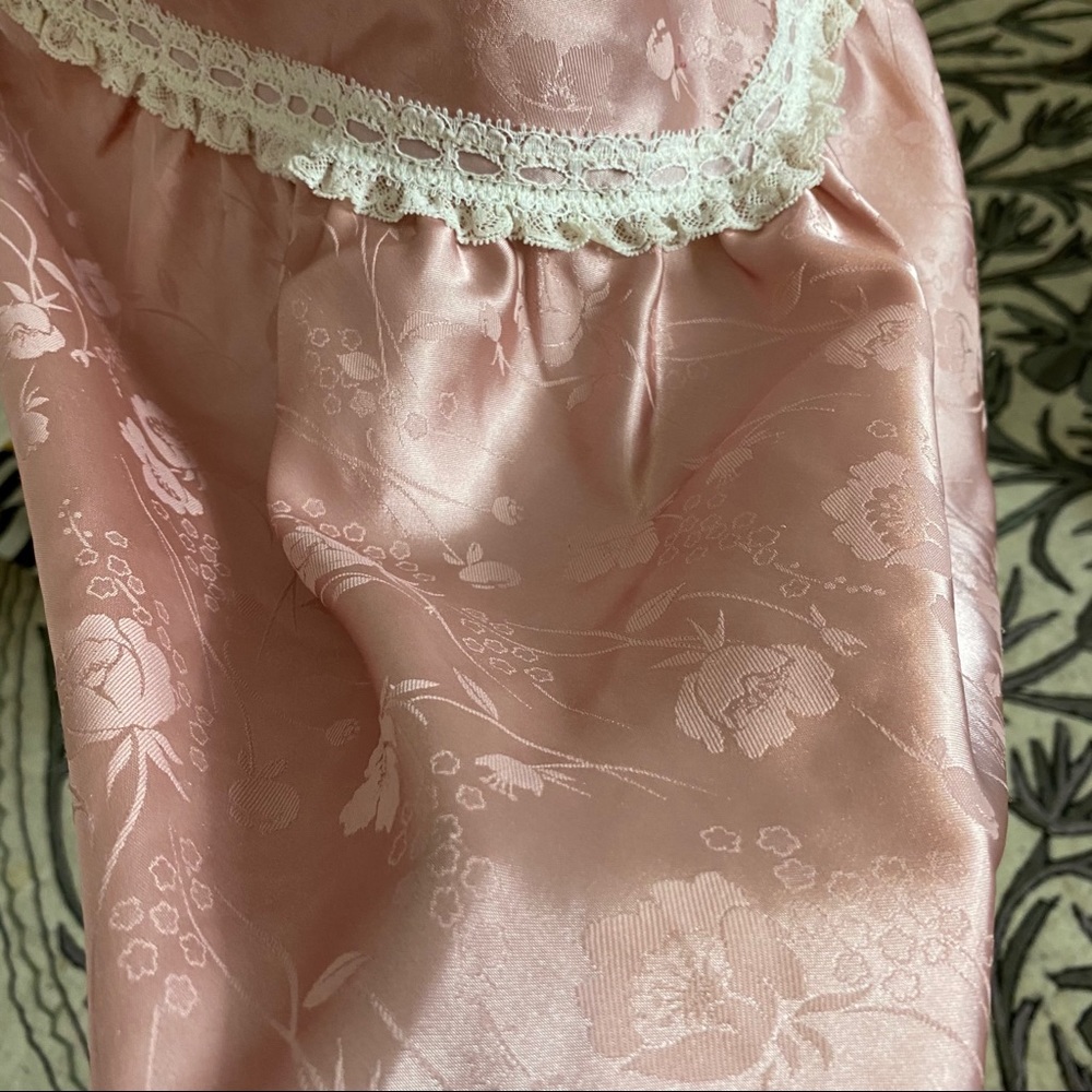 ✨1960s pink DIOR coquette girl Silk Satin Nighty romantic girly - Picture 14 of 15
